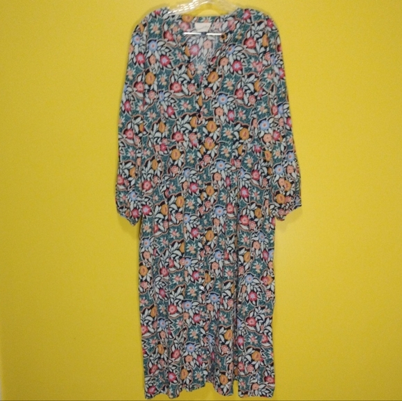 Universal Thread Multi floral Color Tiered Sundress Size XXL With Side Pockets - Picture 2 of 5